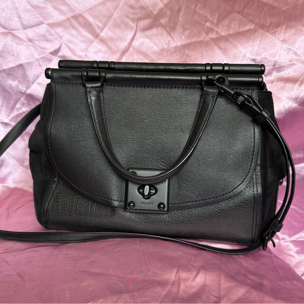 Coach Mixed Leather Drifter Tote Bag Black (38389)